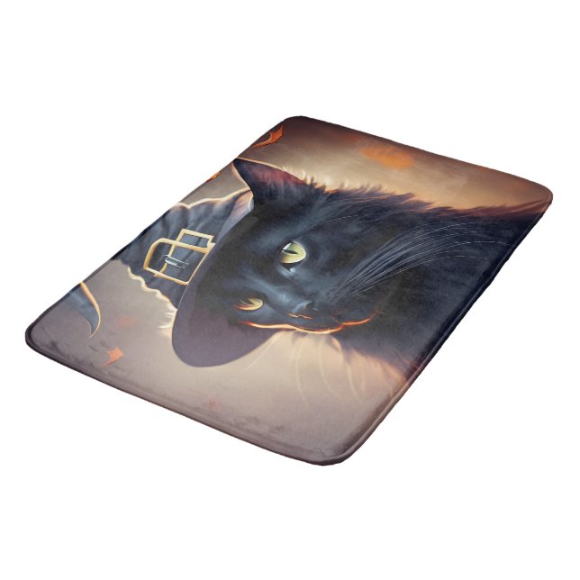 Black Cat Halloween Badrumsmatta (Vinklad)