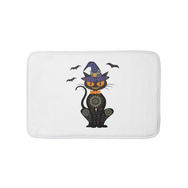 Black Cat Halloween Badrumsmatta (Framsidan)