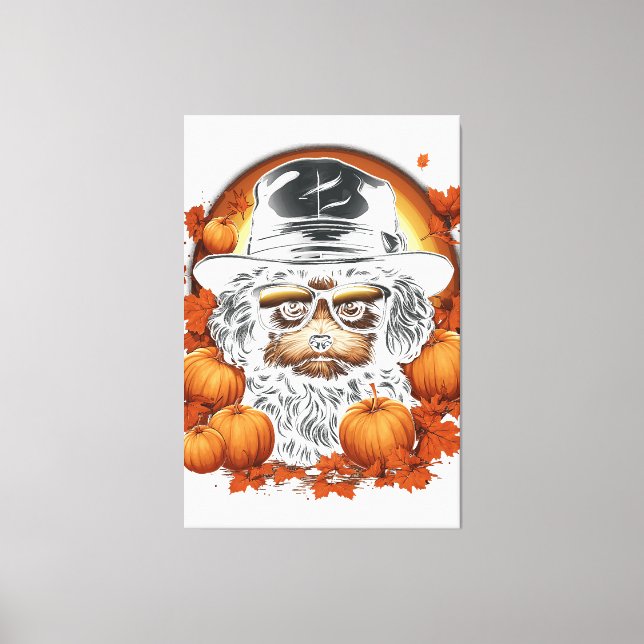 Black Cat Halloween Cat Lovers Starry Night Cat Va Canvastryck (Framsida)