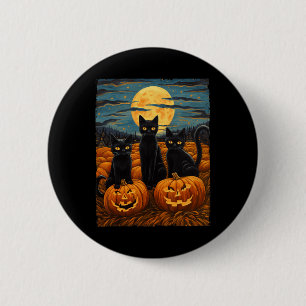 Black Cat Halloween Cat Lovers Starry Night Cat Va Knapp