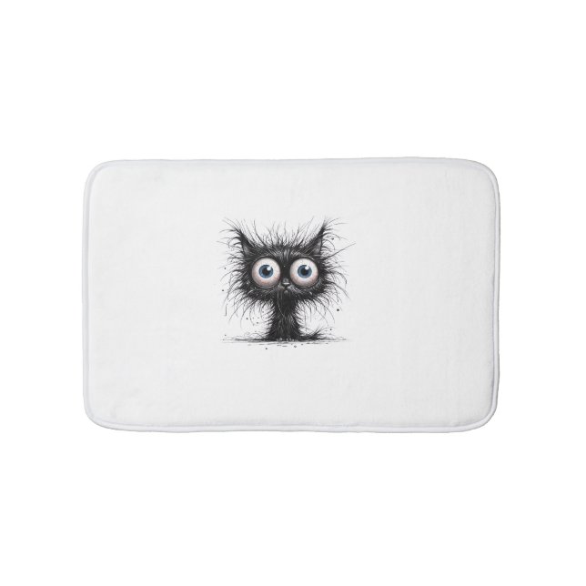 Black Cat Halloween Costume Party Funny Scary Cat Badrumsmatta (Framsidan)