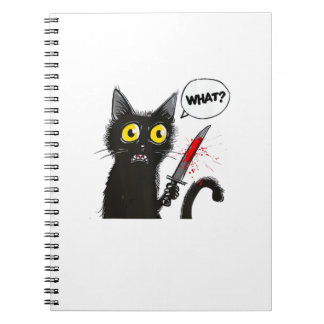Black Cat Halloween Costume What Funny Cat Lover Anteckningsbok
