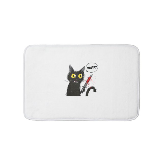 Black Cat Halloween Costume What Funny Cat Lover Badrumsmatta (Framsidan)