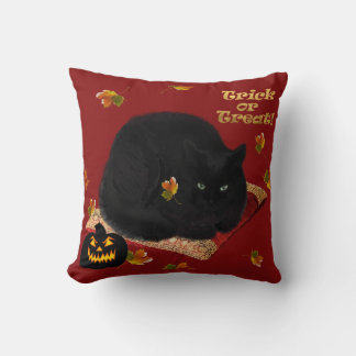 Black Cat Halloween Dekorativ kudde