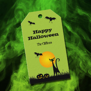 Black Cat Halloween-favoriter Presentetikett