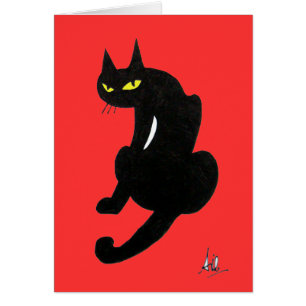 BLACK CAT HALLOWEEN FEST HÄLSNINGSKORT