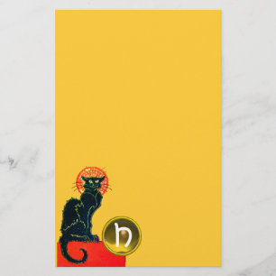 BLACK CAT HALLOWEEN FEST MONOGRAM BREVPAPPER