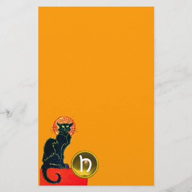 BLACK CAT HALLOWEEN FEST MONOGRAM BREVPAPPER (Framsida)