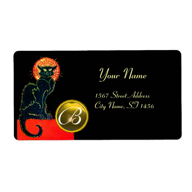 BLACK CAT HALLOWEEN FEST MONOGRAM FRAKTSEDEL (Framsidan)