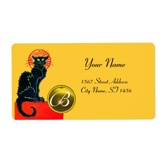 BLACK CAT HALLOWEEN FEST MONOGRAM FRAKTSEDEL (Framsidan)