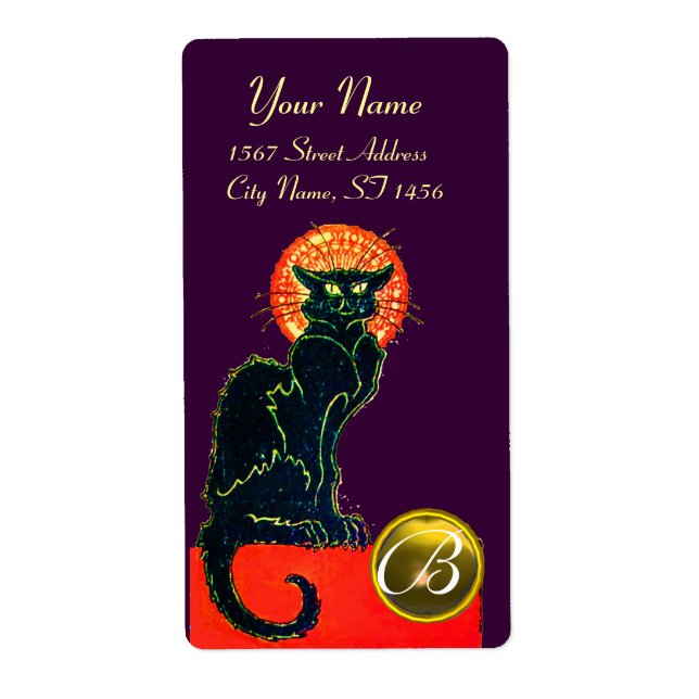 BLACK CAT HALLOWEEN FEST MONOGRAM FRAKTSEDEL (Framsidan)