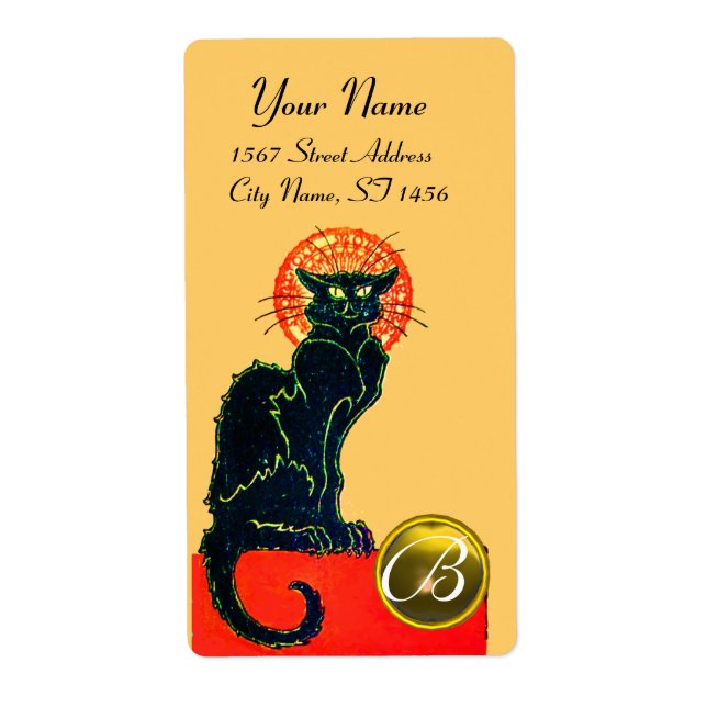 BLACK CAT HALLOWEEN FEST MONOGRAM FRAKTSEDEL (Framsidan)