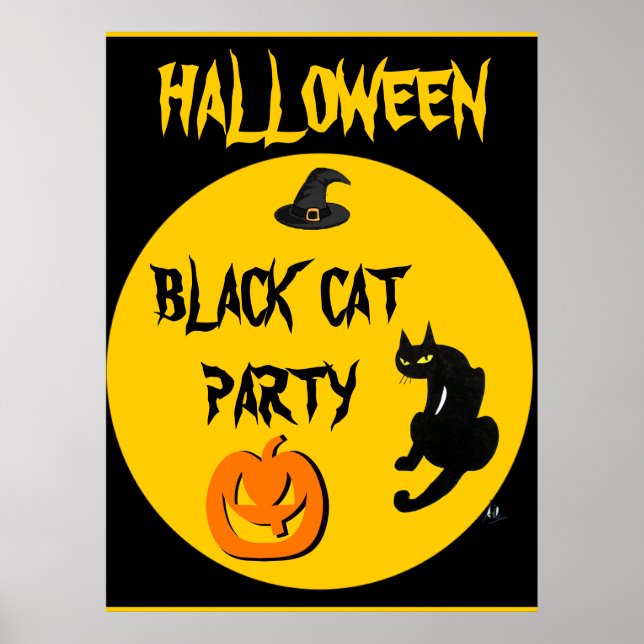 BLACK CAT HALLOWEEN FEST POSTER (Framsidan)