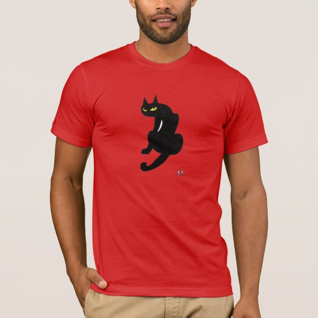BLACK CAT HALLOWEEN FEST T SHIRT (Framsida)