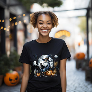 Black Cat Halloween Gnome - Perfekt Gift T Shirt