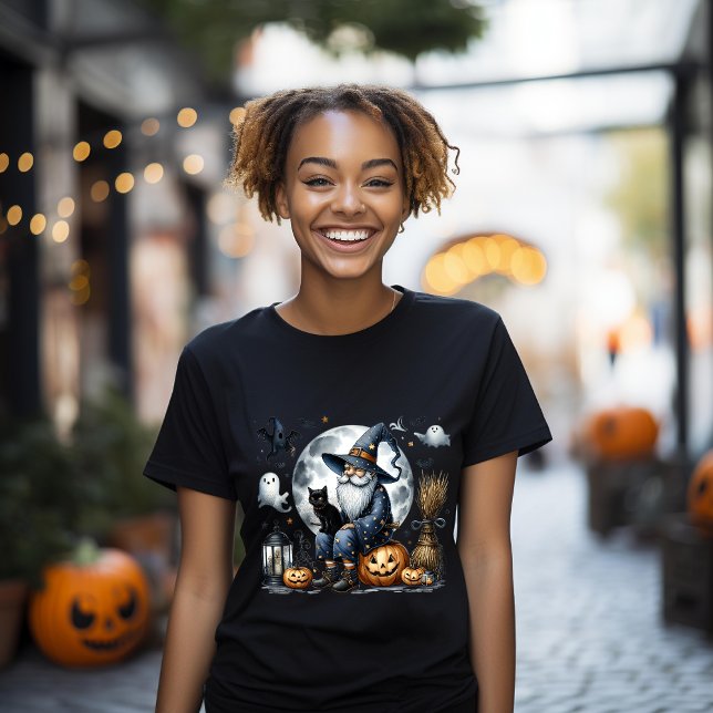 Black Cat Halloween Gnome - Perfekt Gift T Shirt (Skapare uppladdad)