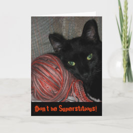 Black Cat Halloween-hälsningskort Kort