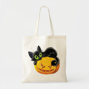 Black cat Halloween Kitten Clip art art Tygkasse