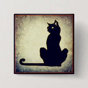 Black Cat Halloween-knapp Knapp