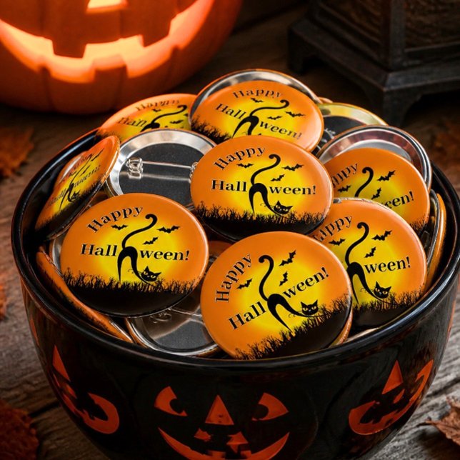 Black Cat Halloween-knapp Knapp (Skapare uppladdad)
