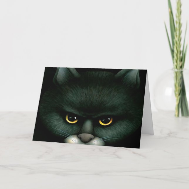 Black Cat - Halloween-kort Kort (Framsida)