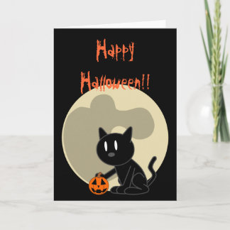 Black Cat Halloween-kort Kort