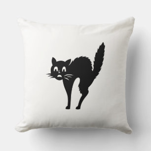 Black cat Halloween Kudde