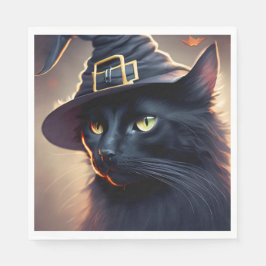 Black Cat Halloween Pappersservett