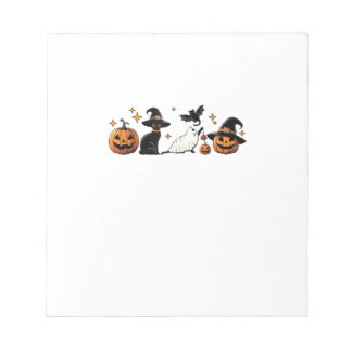 Black Cat Halloween Pumpkin Boo Ghost Witch Spooky Anteckningsblock