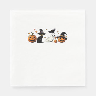 Black Cat Halloween Pumpkin Boo Ghost Witch Spooky Pappersservett