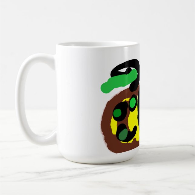 Black Cat Halloween-roligt Kaffemugg (Vänster)