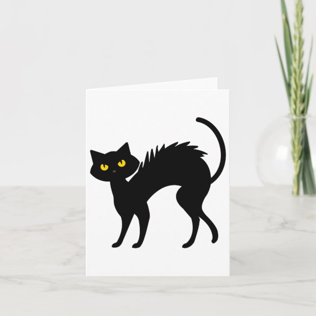 Black Cat Halloween - Svarta katter Kort (Framsida)