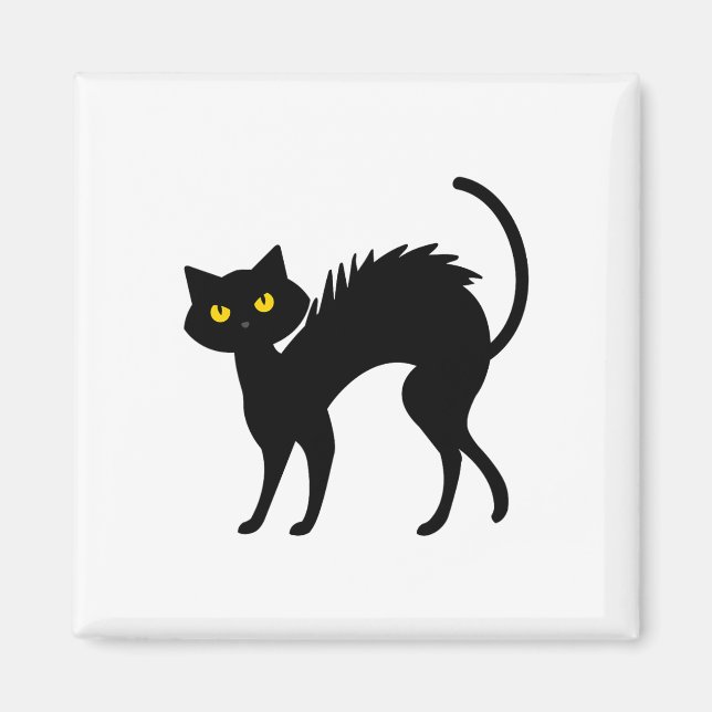 Black Cat Halloween - Svarta katter Magnet (Framsidan)