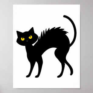 Black Cat Halloween - Svarta katter Poster