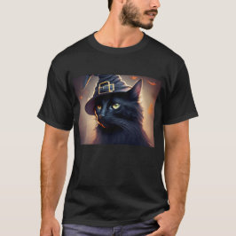 Black Cat Halloween T Shirt