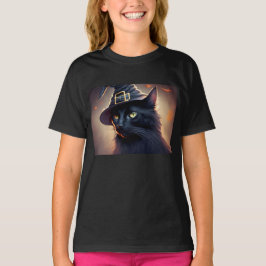 Black Cat Halloween T Shirt