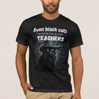 Black Cat Halloween Teacher-utvärderingscitat T Shirt