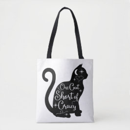 Black Cat Halloween Tote Bag Tygkasse