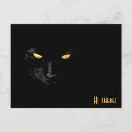 Black Cat hälsning lustigt anpassade Vykort