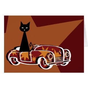 Black Cat Hälsningskort