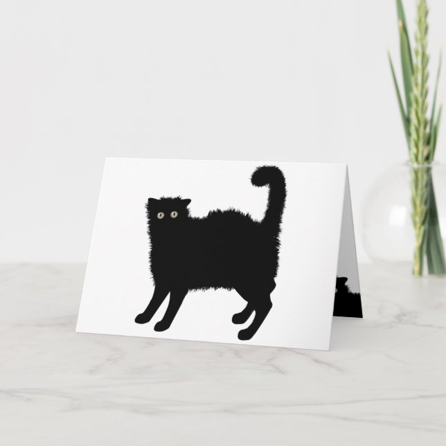 Black Cat-hälsningskort Kort (Framsida)