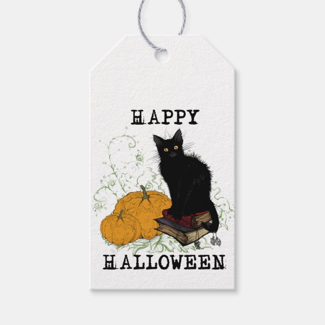 Black Cat Happy halloween-popup by Presentetikett (Framsidan)