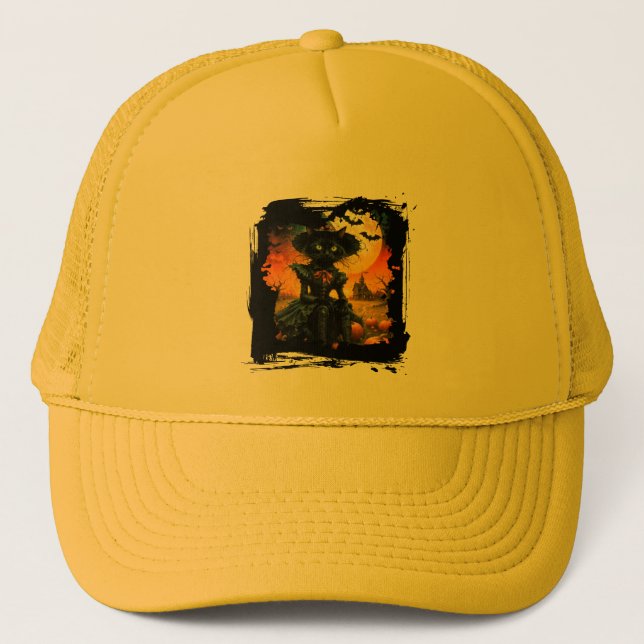 black cat Hat Keps (Framsida)