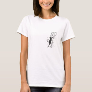 Black Cat Heart älskare T Shirt