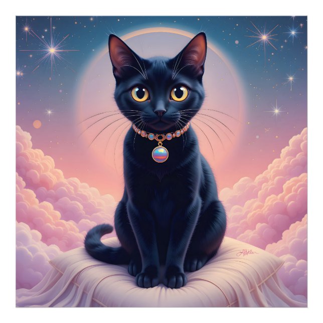 Black Cat Heaven Fototryck (Framsidan)