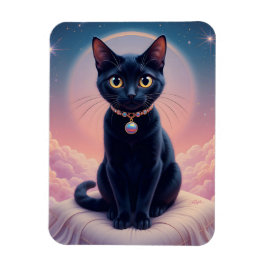 Black Cat Heaven Magnet