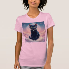 Black Cat Heaven T Shirt
