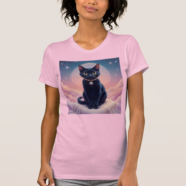 Black Cat Heaven T Shirt (Framsida)
