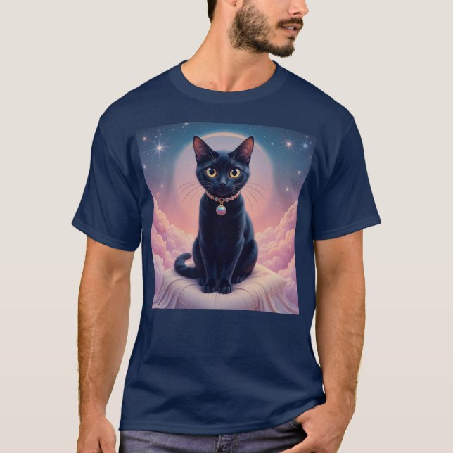 Black Cat Heaven T Shirt (Framsida)