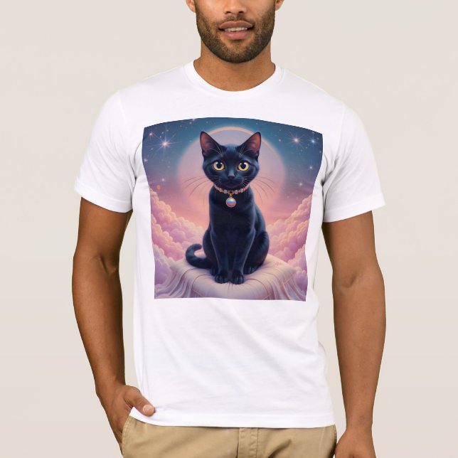 Black Cat Heaven T Shirt (Framsida)